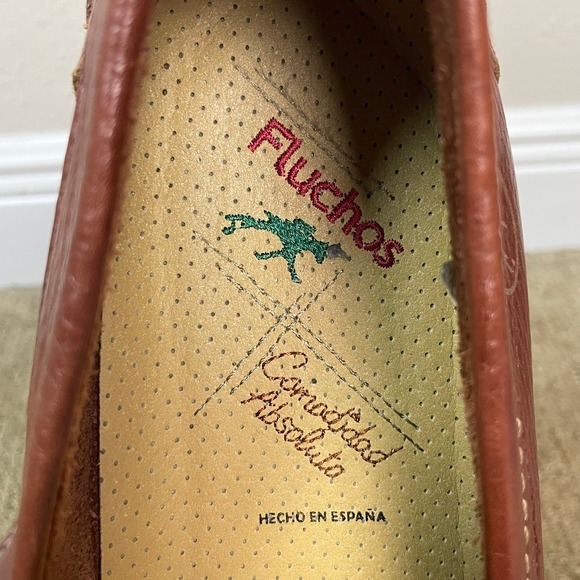Fluchos Leather Loafers Mens 44 Brown Excellent Spanish Slip On‎ Casual Shoes main image 6